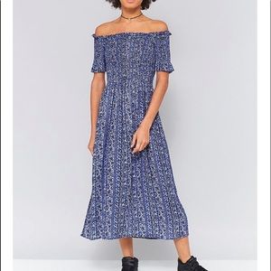 UO kimchi Blue Picnic off shoulder Dress